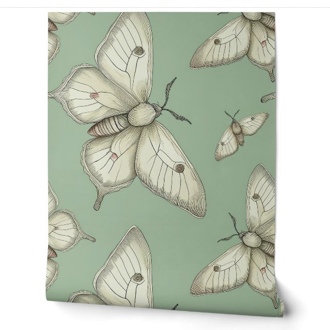 Moon Moth (Large Print) Wallpaper (Unrolling)
