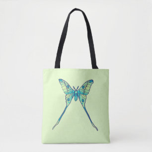 Moon Moth Magic - Butterfly Lover Art Tote Bag