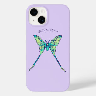 Moon Moth Magic - Purple Butterfly Lover Art Case-Mate iPhone 14 Case
