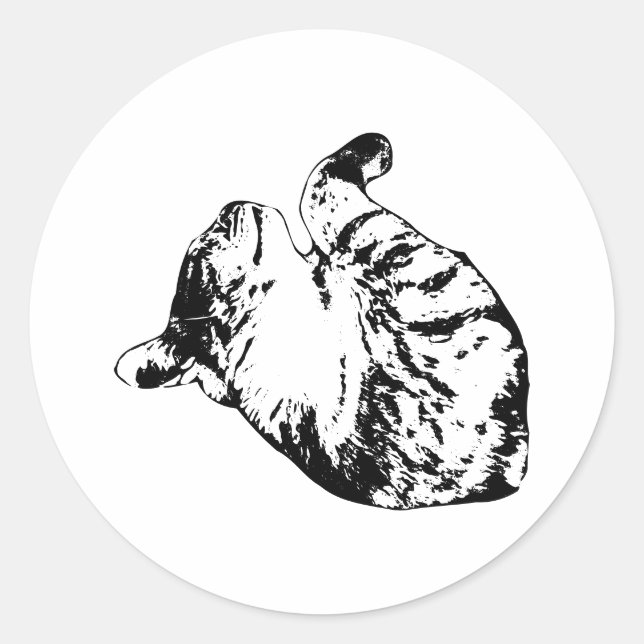 Moon-Nap Familiar Classic Round Sticker (Front)