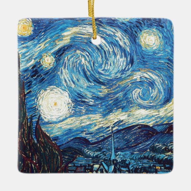 moon night custom personalize diy Anniversaries Ceramic Ornament (Front)