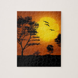 moon night custom personalize diy Anniversaries Jigsaw Puzzle