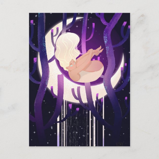 Moon Nymph in Woods Postcard (Front)