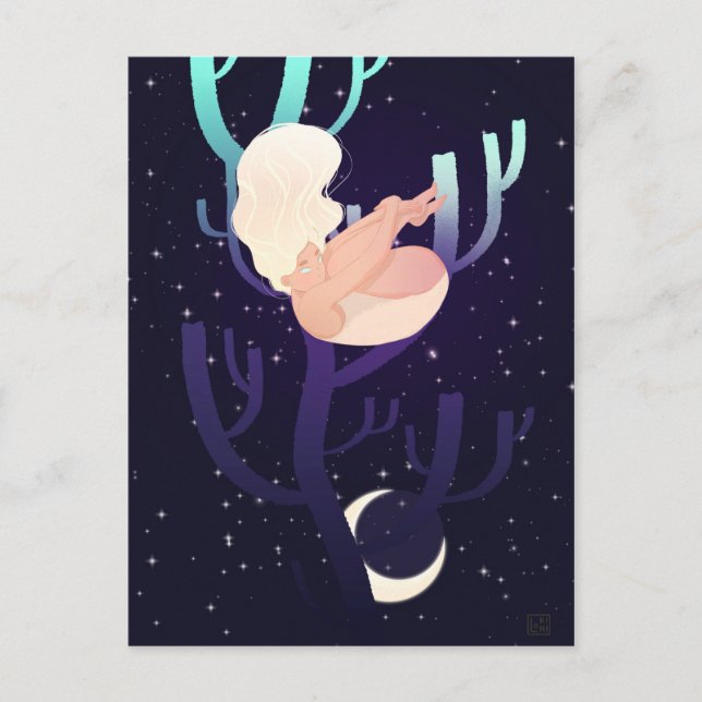 Moon Nymph in Woods Postcard (Front)