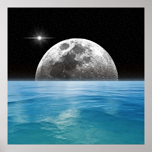 Moon Ocean Poster (Front)
