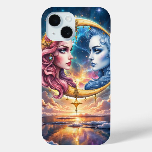 Moon of Eternal Balance – Fire & Water Souls.  Case-Mate iPhone Case (Back)