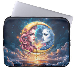 Moon of Eternal Balance – Fire & Water Souls. Laptop Sleeve