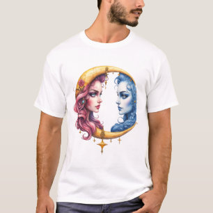 Moon of Eternal Balance – Fire & Water Souls.  T-Shirt