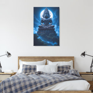 Moon of the Silent Guardian Canvas Print