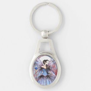 Moon of Winter Fairy Fantasy Art Keychain