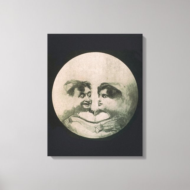Moon Optical Illusion Canvas Print (Front)