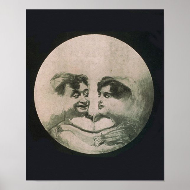 Moon Optical Illusion Poster (Front)