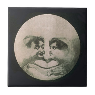 Moon Optical Illusion Tile