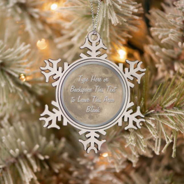 Moon Ornament Full Moon Christmas Decoration (Tree)