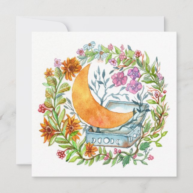 Moon out of the Box Holiday Card (Front)