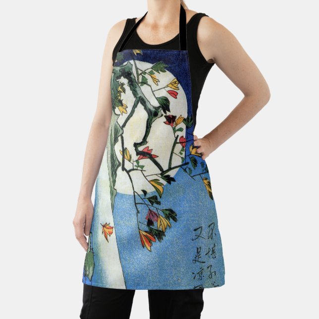 Moon over a Waterfall, Hiroshige, Ukiyo-e Apron (Insitu)