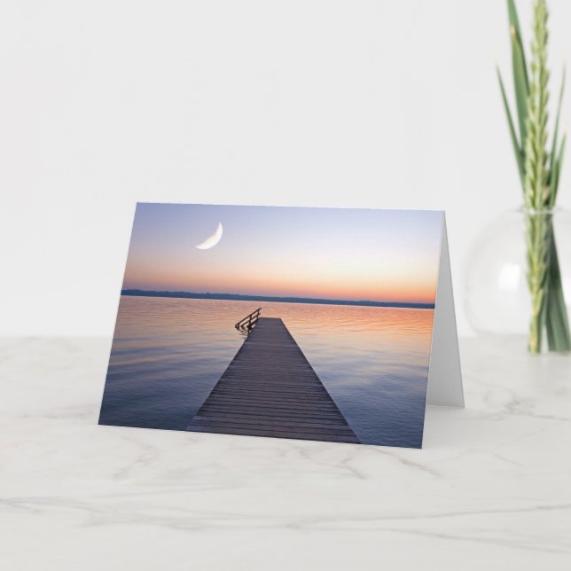 Moon Over Buscharner Footbridge | Starnberg Lake Card (Front)