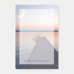 Moon Over Buscharner Footbridge Starnberg Lake Post-it Notes