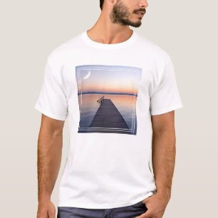 Moon Over Buscharner Footbridge   Starnberg Lake T-Shirt