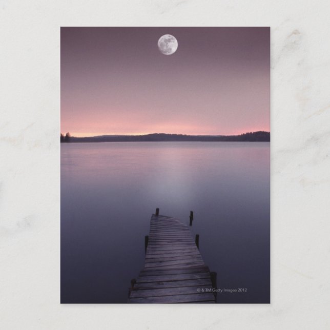 Moon Over Lake Postcard (Front)