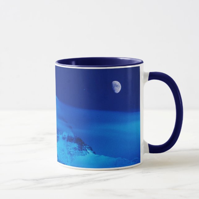 Moon Over Mt. Everest Tibet, China Mug (Right)