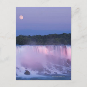 Moon over Niagara Falls Postcard