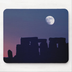 Moon Over Stonehenge Wiltshire, England Mouse Pad
