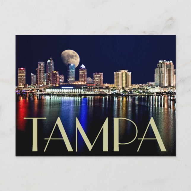 MOON OVER TAMPA BAY ! POSTCARD (Front)