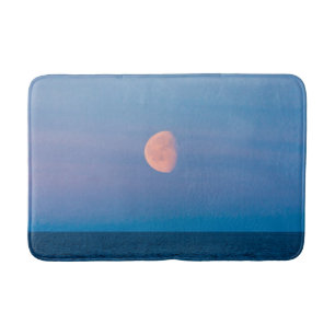 Moon Over the Bering Sea   Russia Far East Bath Mat