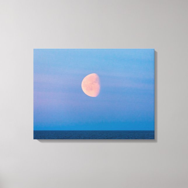 Moon Over the Bering Sea | Russia Far East Canvas Print (Front)