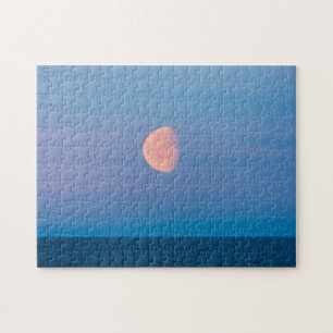Moon Over the Bering Sea Russia Far East Jigsaw Puzzle