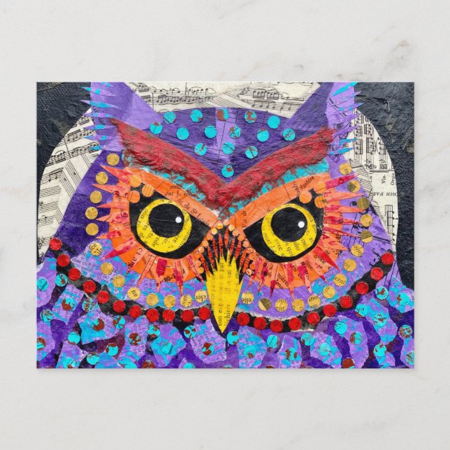 Moon Owl Postcard (Front)