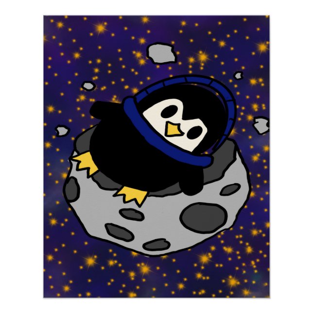 moon penguin poster (Front)