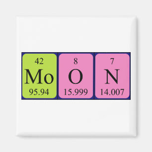 Moon periodic table name magnet