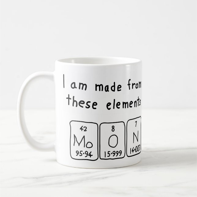 Moon periodic table name mug (Left)