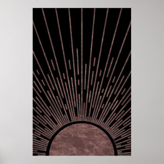 Moon Phase Arch Abstract Sun And Sun Rays, 1/6 Poster