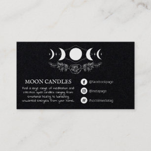 Moon Phase Candle Spell Business Card