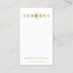 Moon Phase Celestial Jewellery Earring Display Business Card