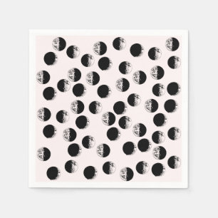 Moon phase paper napkins