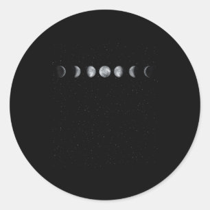 Moon Phase Scientist Gift Astronomy Classic Round Sticker