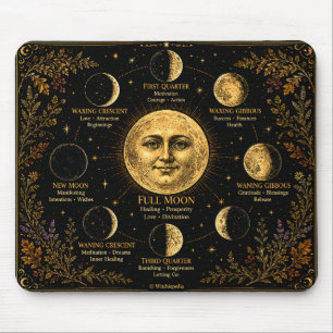Moon Phase Spellcasting Guide  Mouse Pad
