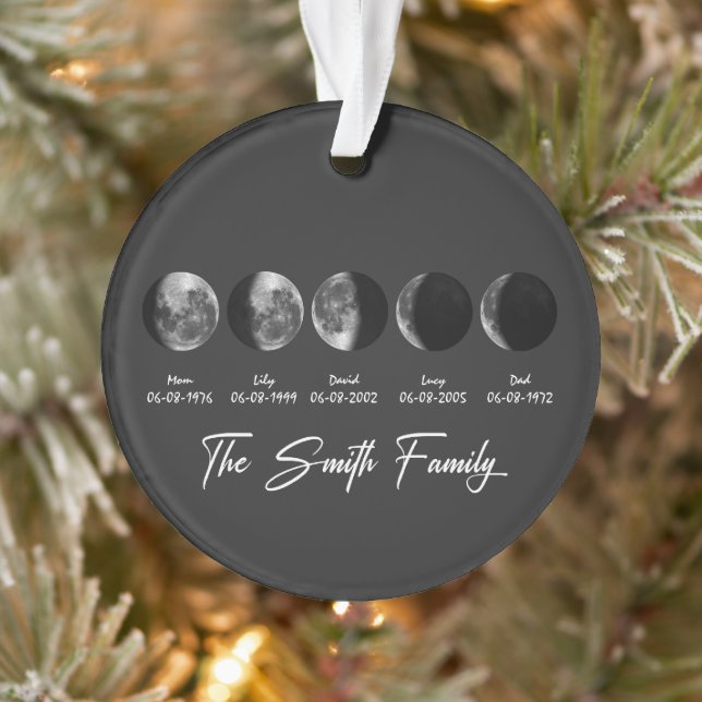 Moon Phase The Smith Family – Custom Names & Dates (Arbre)