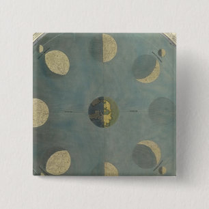 Moon Phases 2 Inch Square Button