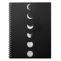 Moon Phases And Eclipse in Black and White Photo