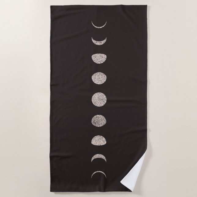 Moon phases beach towel (Front)