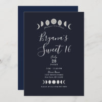 Moon Phases Blue Astrology Celestial Sweet 16   