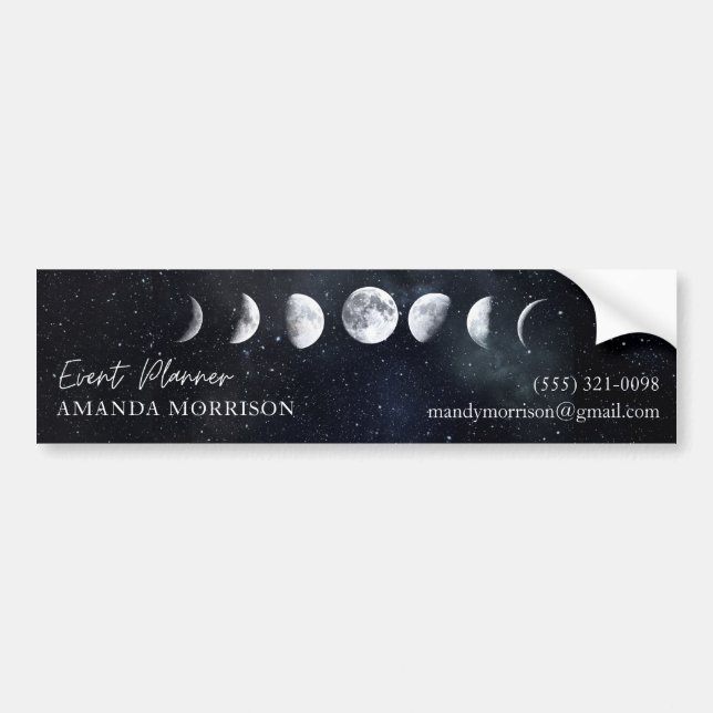 Moon Phases Celestial Event Planner  Bumper Sticke Sticker (Front)