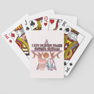 Moon Phases, Coffee, and Crystals Playing Cards