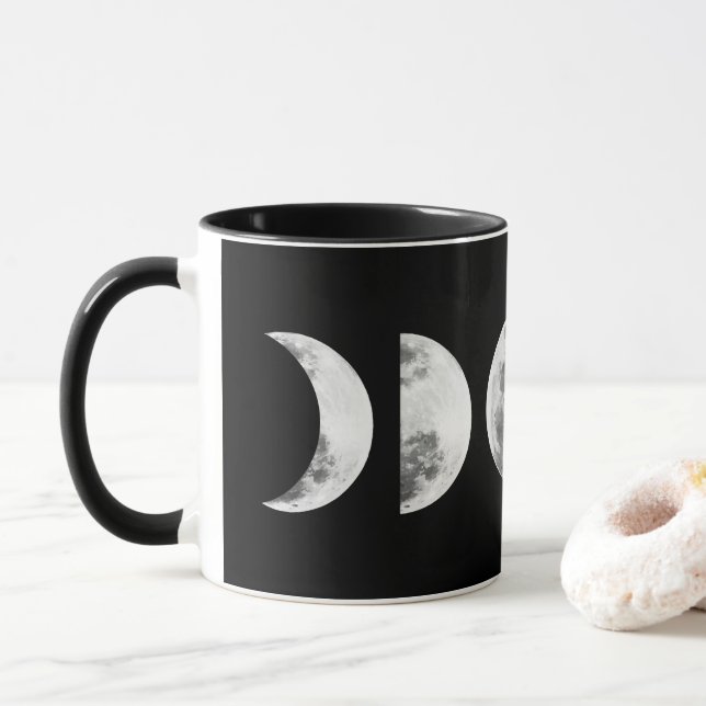 Moon Phases Coffee Mug (With Donut)
