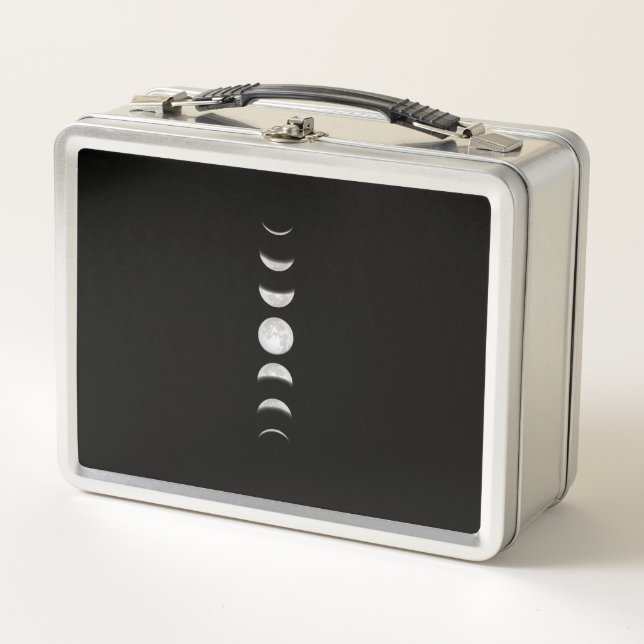 Moon Phases Cool Astronomy Metal Lunch Box (Front)